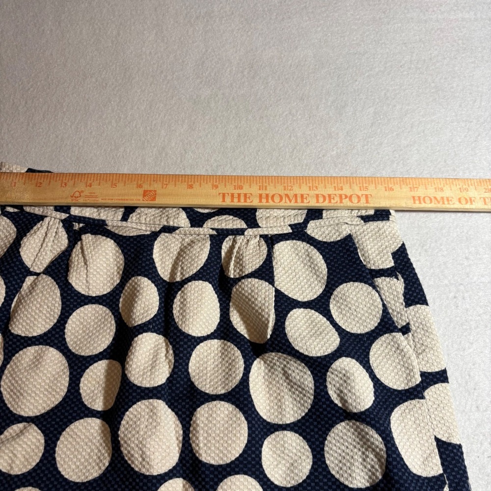 Boden Navy and Cream Polka Dot A-Line Skirt - Picture 5 of 7